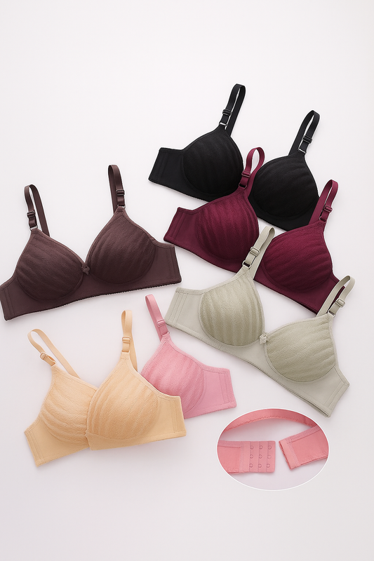 Women’s Bra Set – Mixed Colors (Pack of 6)
